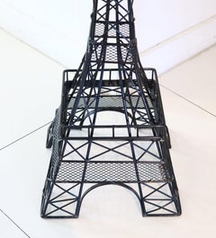 TOUR EIFFEL 1935 French Decorative Tall Tower Sculpture In Painted Steel