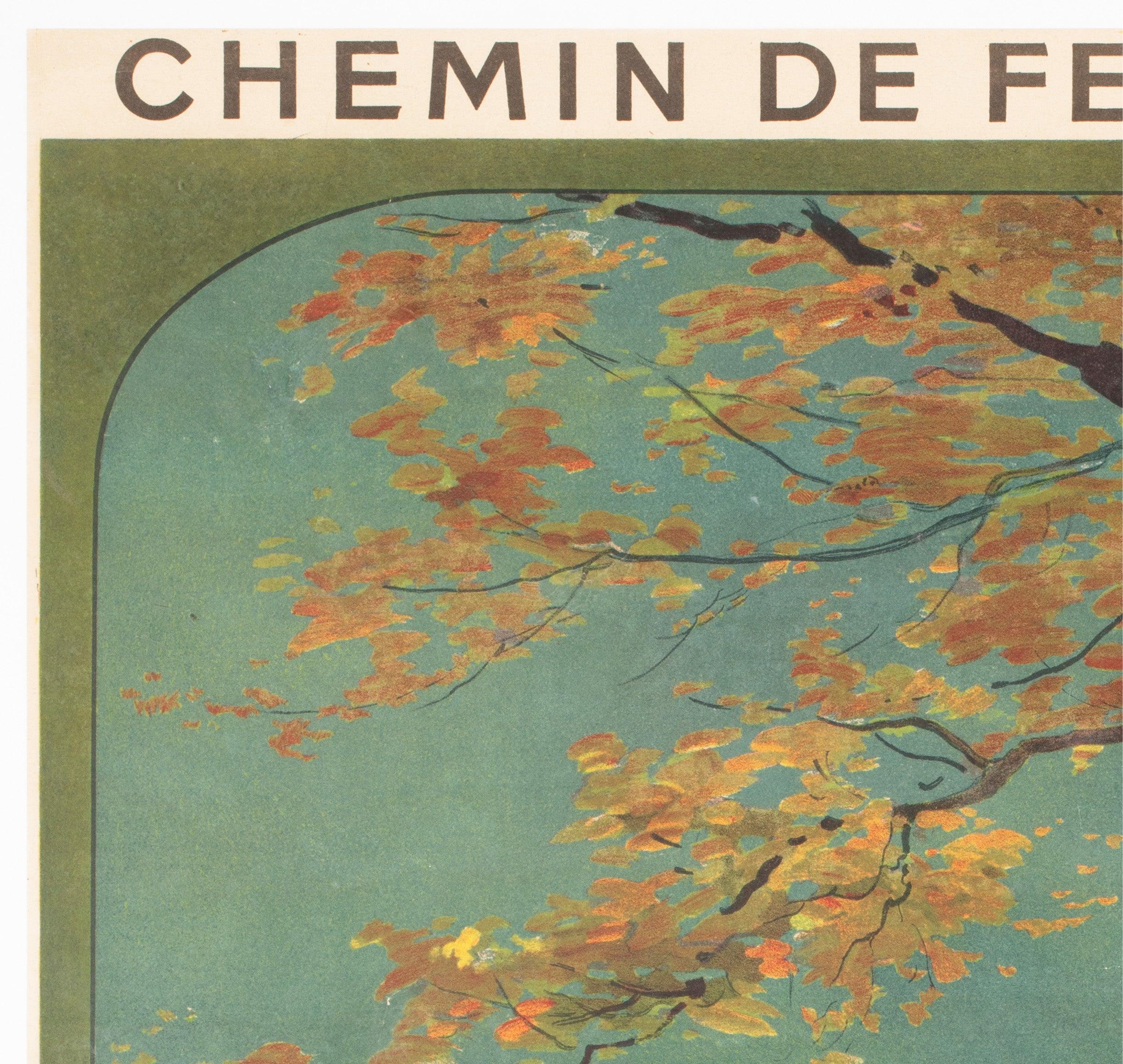 Français Touraine Château de Chambord c1910 Affiche publicitaire de voyage française en vente