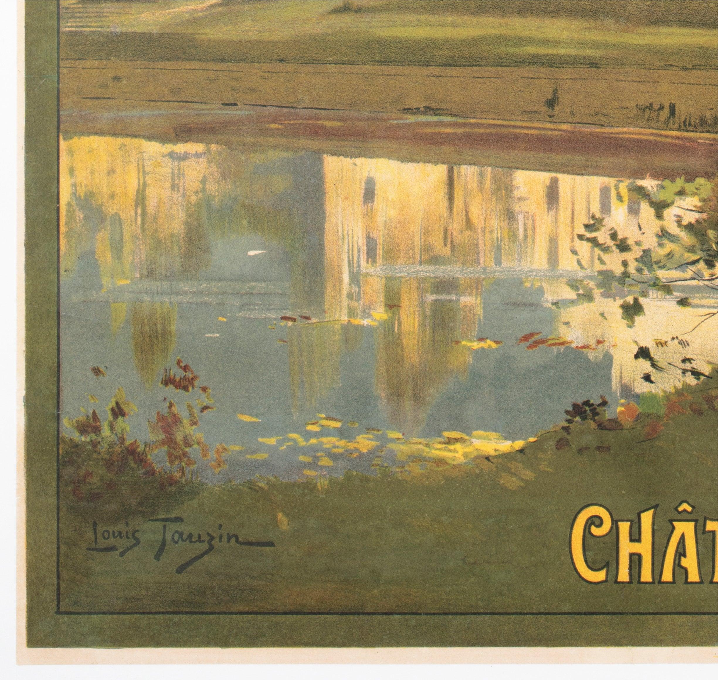 Touraine Château de Chambord c1910 Affiche publicitaire de voyage française en vente 1