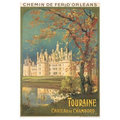 Touraine Chateau de Chambord c1910 Französisch Reise Werbung Poster
