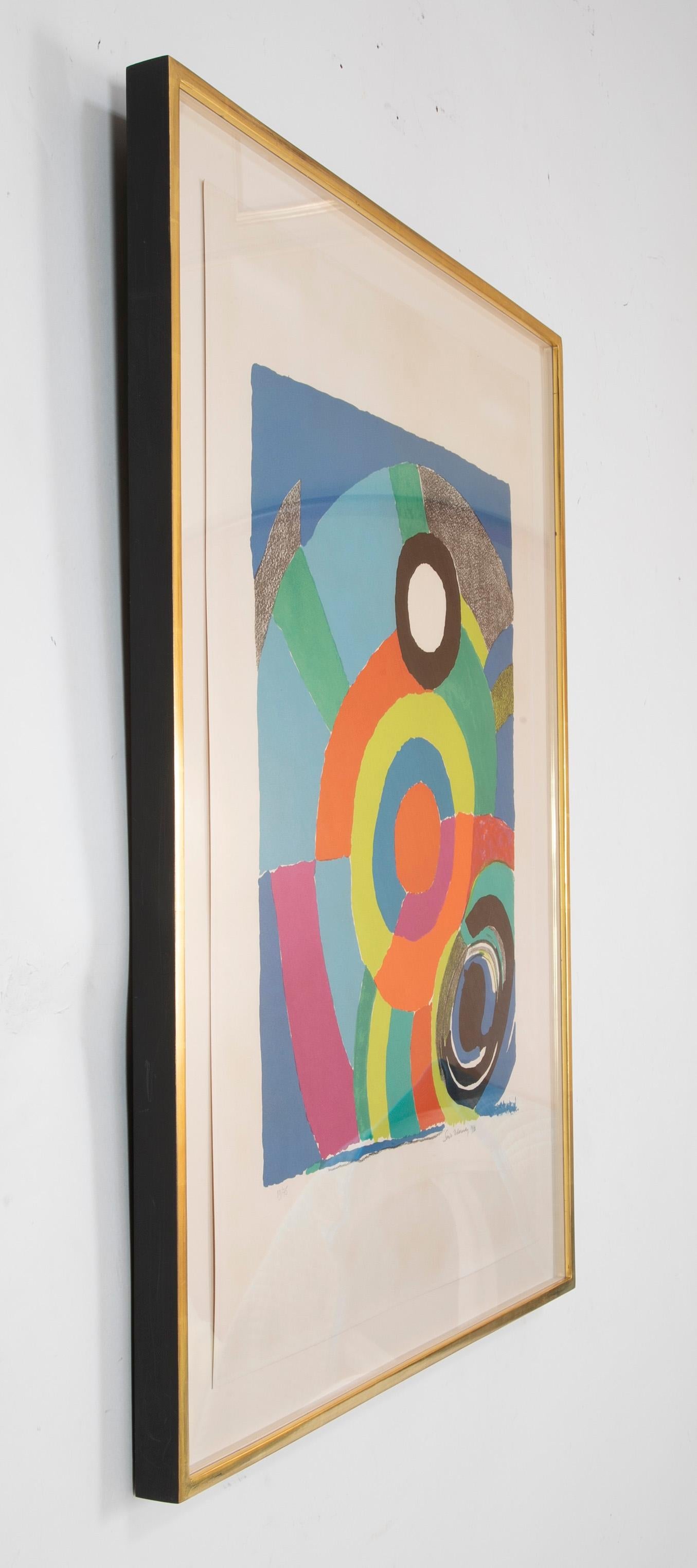 « Tourbillion. 1979 », lithographie en couleurs de Sonia Delaunay Bon état - En vente à Stamford, CT