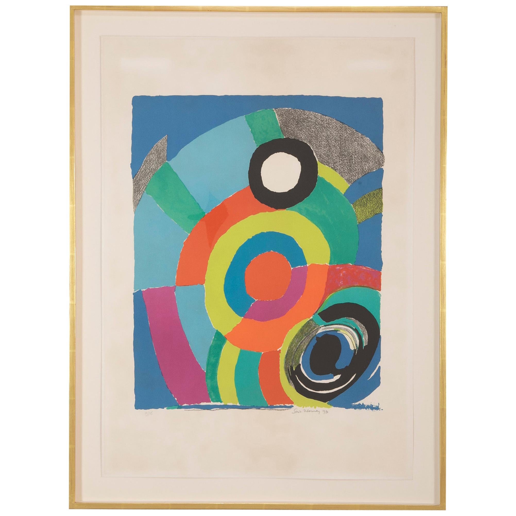 „Tourbillion. 1979“ Lithographie in Farben von Sonia Delaunay