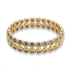Bracelet « Tourbillon Blue Sapphire » en or jaune 18 carats, par MARIANNE CANARELLI