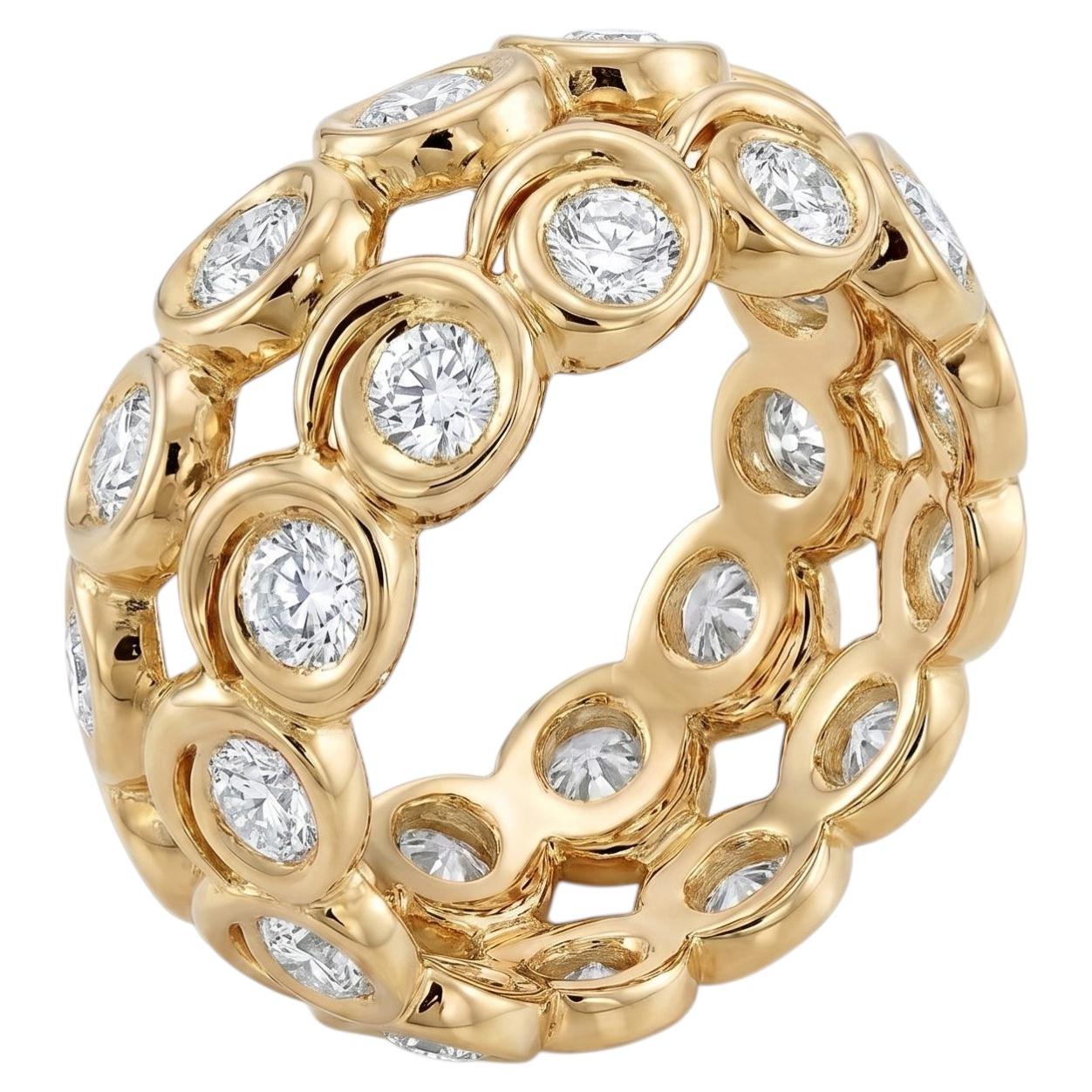 For Sale:  Tourbillon Diamonds Ring in 18k Yellow Gold by MARIANNE CANARELLI