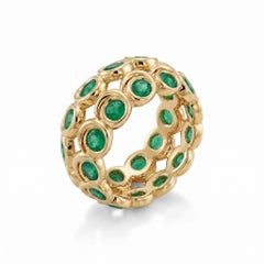 Tourbillon Emeralds Ring in 18k Yellow Gold by MARIANNE CANARELLI