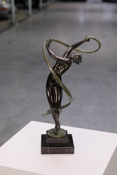 Tourbillon – French Art Deco Dancer Sculpture by Fayral for Max Le Verrier