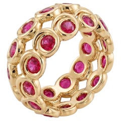 Tourbillon Rubies Ring in 18k Yellow Gold by MARIANNE CANARELLI