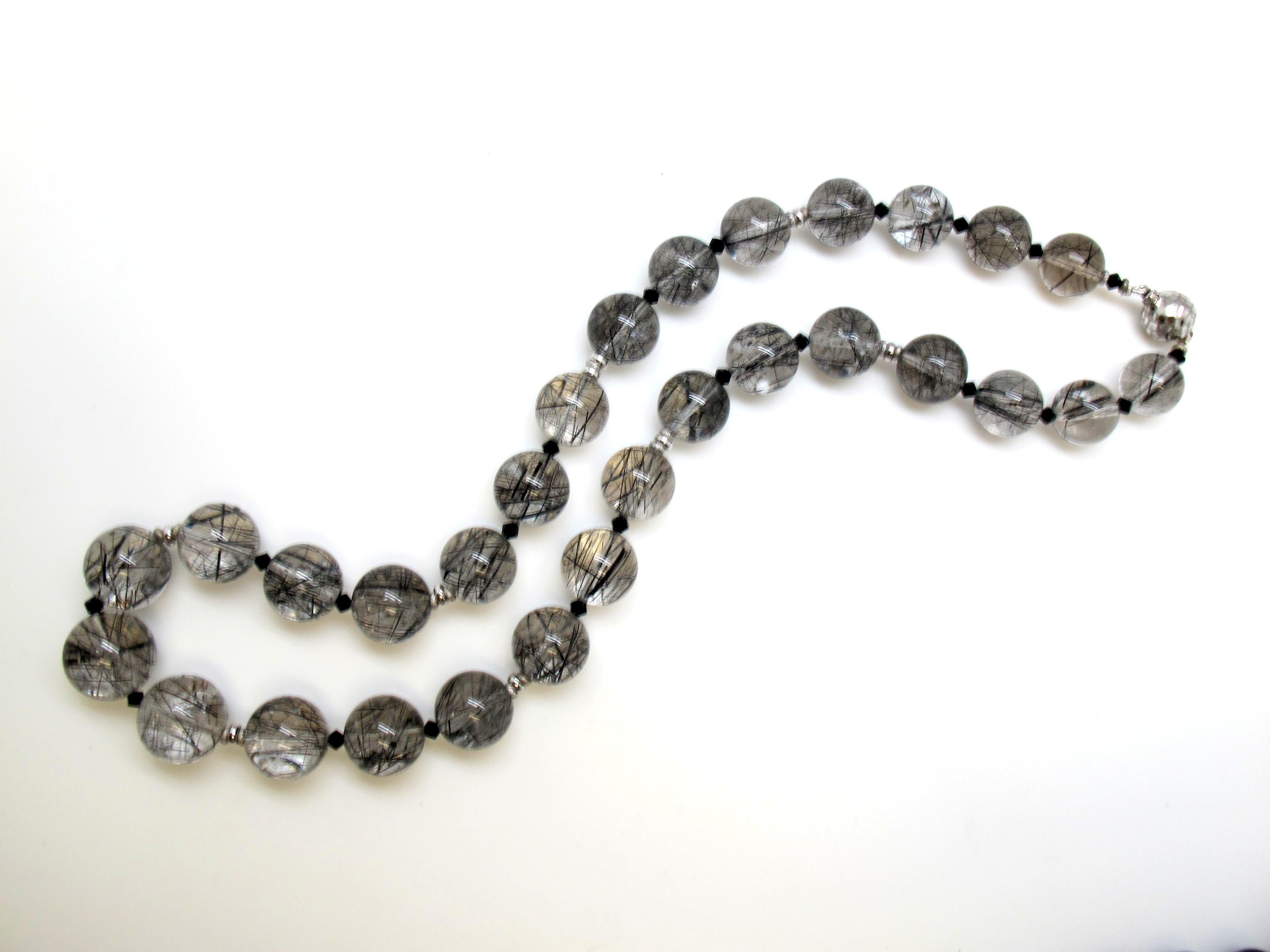white gold beaded necklace