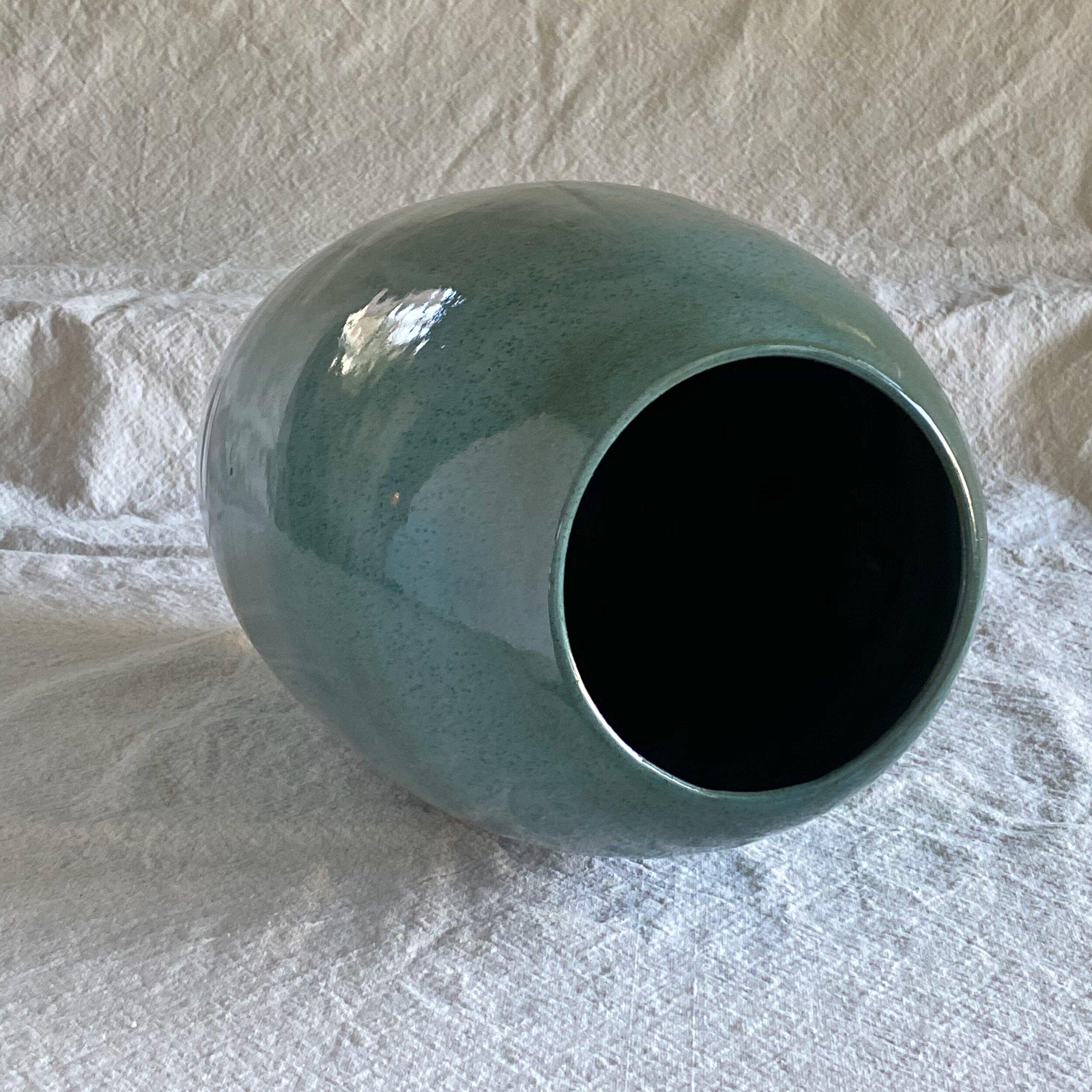 Glazed Tourmaline #13 Ceramic Vessel by Thom Lussier For Sale
