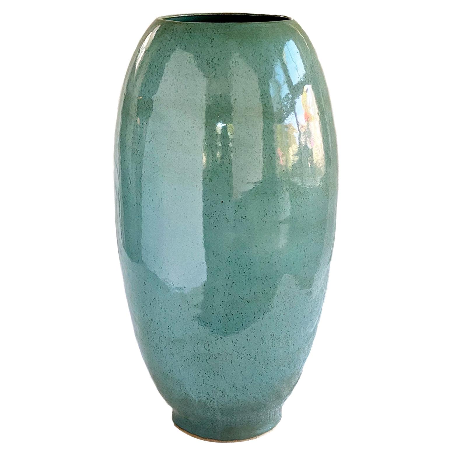 Vase en céramique tourmaline n°13 de Thom Lussier