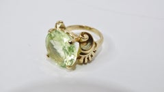 Tourmaline & 14k Gold Solitare Ring