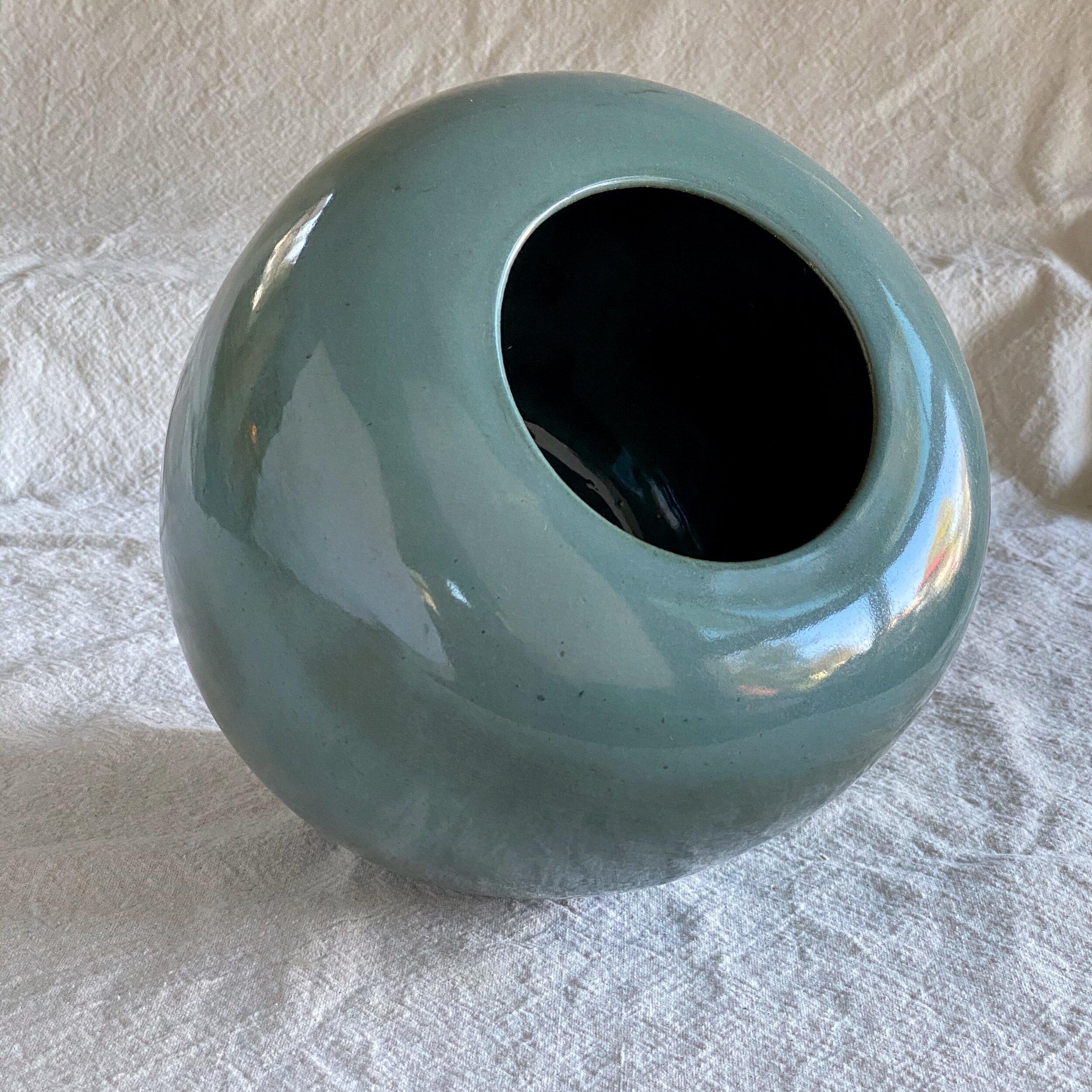 Glazed Tourmaline #15 Ceramic Vessel by Thom Lussier For Sale