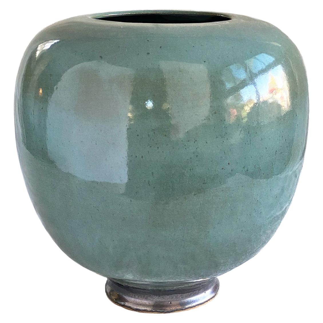 Vase en céramique tourmaline n° 15 de Thom Lussier