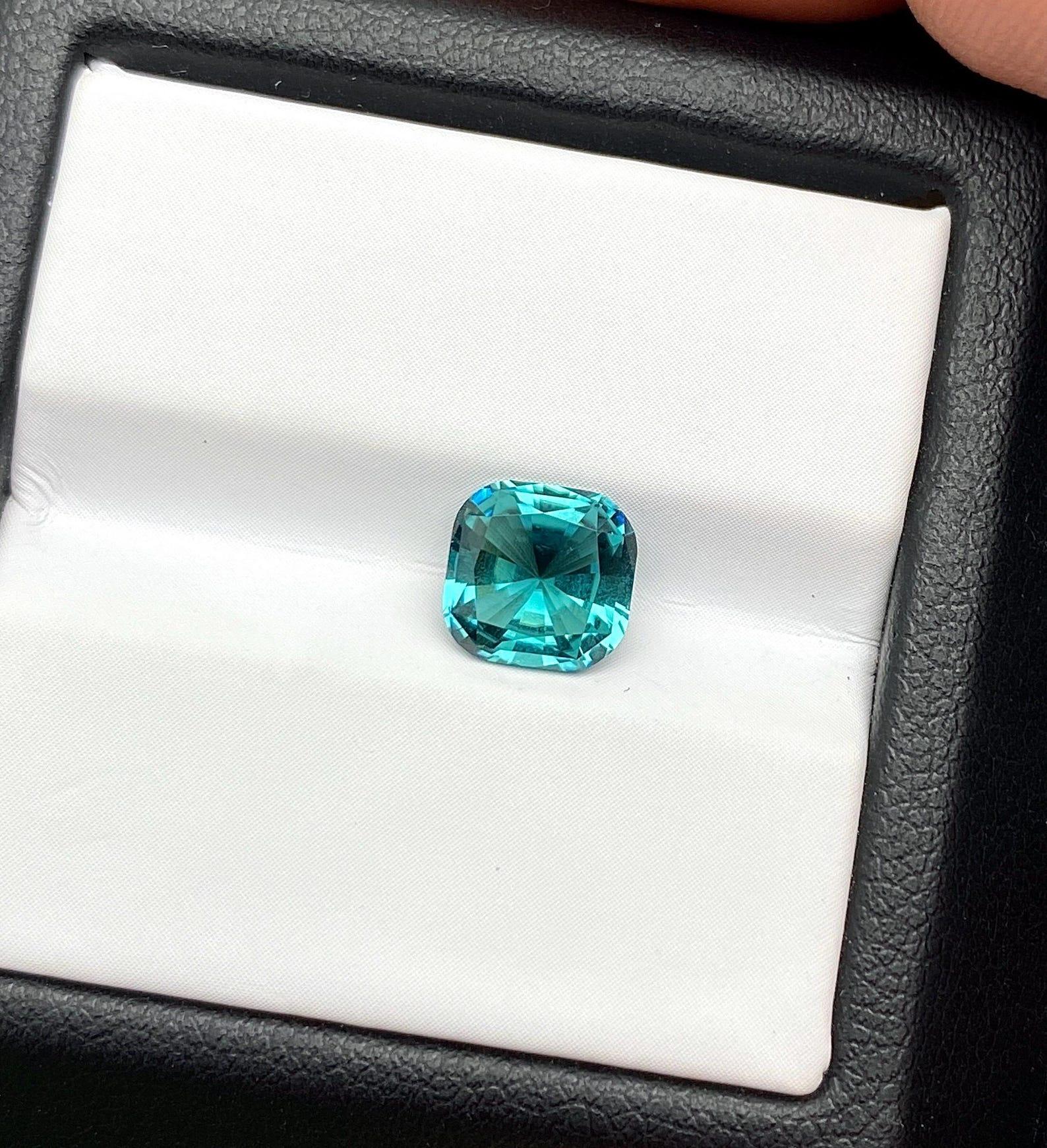 Tourmaline 1.59Ct natural Loose gemstone, Cushion cut, Origin Nigeria In New Condition For Sale In Daugavpils, LV
