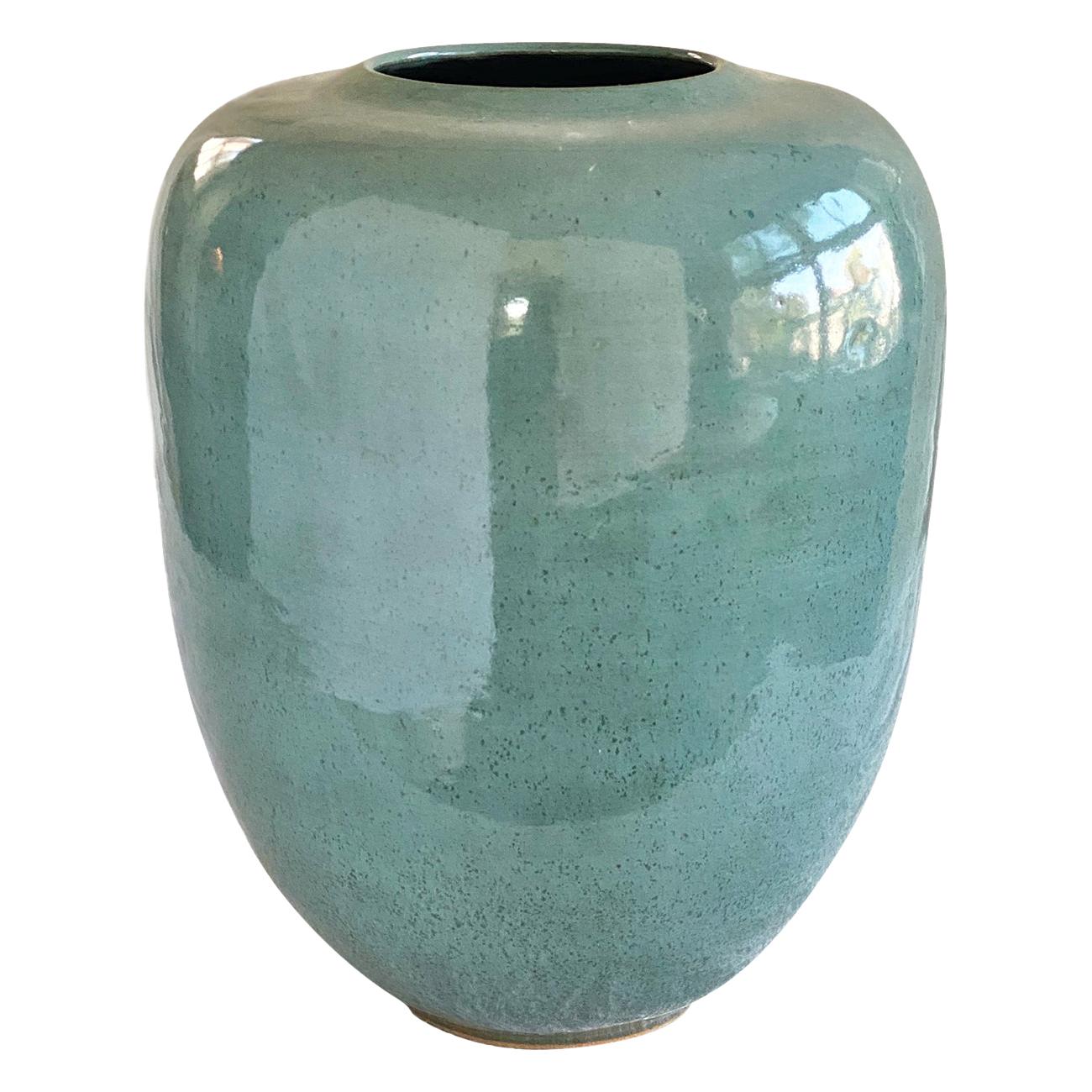 Vase en céramique tourmaline n° 16 de Thom Lussier