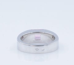 Tourmaline 18 Karat White Gold Tank Ring