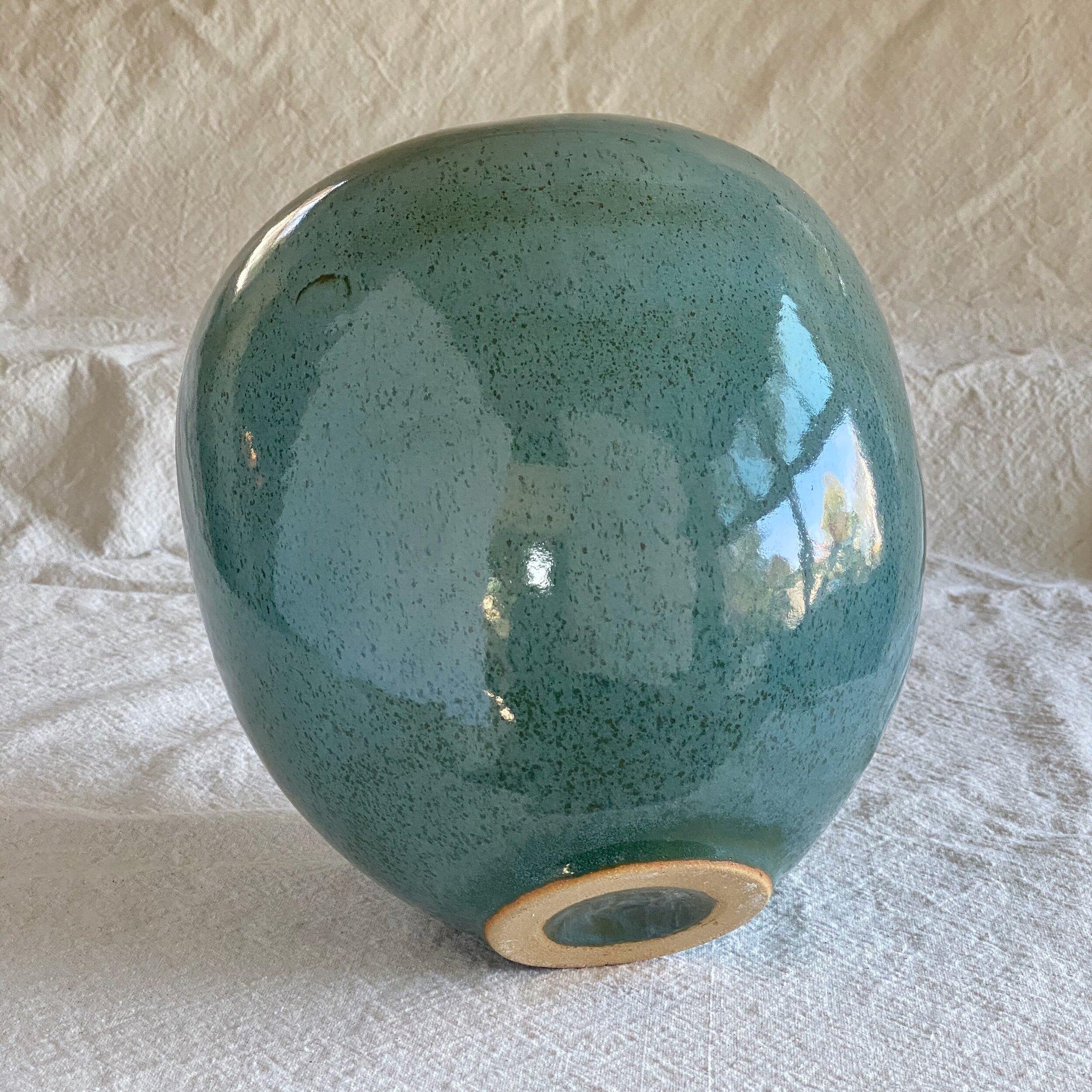 Glazed Tourmaline #3 Ceramic Vessel by Thom Lussier For Sale