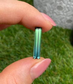 Tourmaline 4.20Ct Blue-Green, baguette, 22.2x5x4mm, Afghanistan