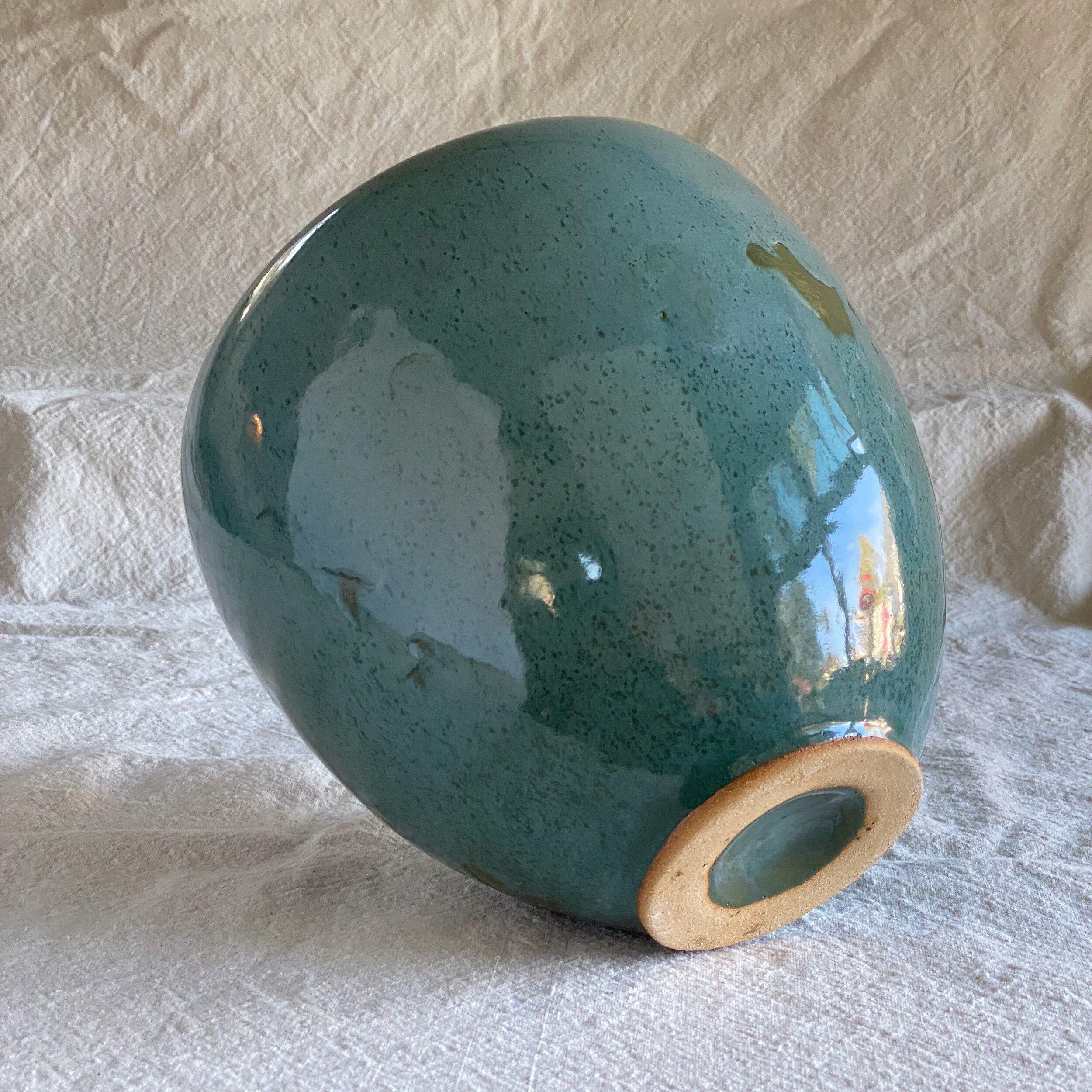 Glazed Tourmaline #5 Ceramic Vessel by Thom Lussier For Sale