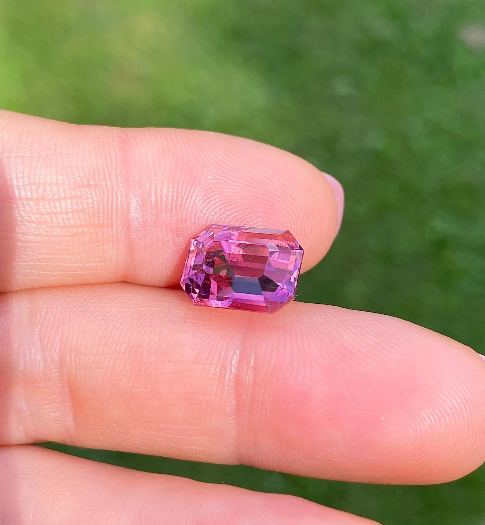 Turmalin 7.17Ct natürlicher Edelstein, Octagon-Schliff, Nigeria, GFCO Zertifikat. im Angebot 2