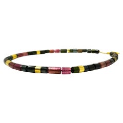 Cynthia Scott Tourmaline and 18kt Beaded Necklace