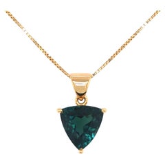 Tourmaline and 18K Yellow Gold Pendant (P12925n)