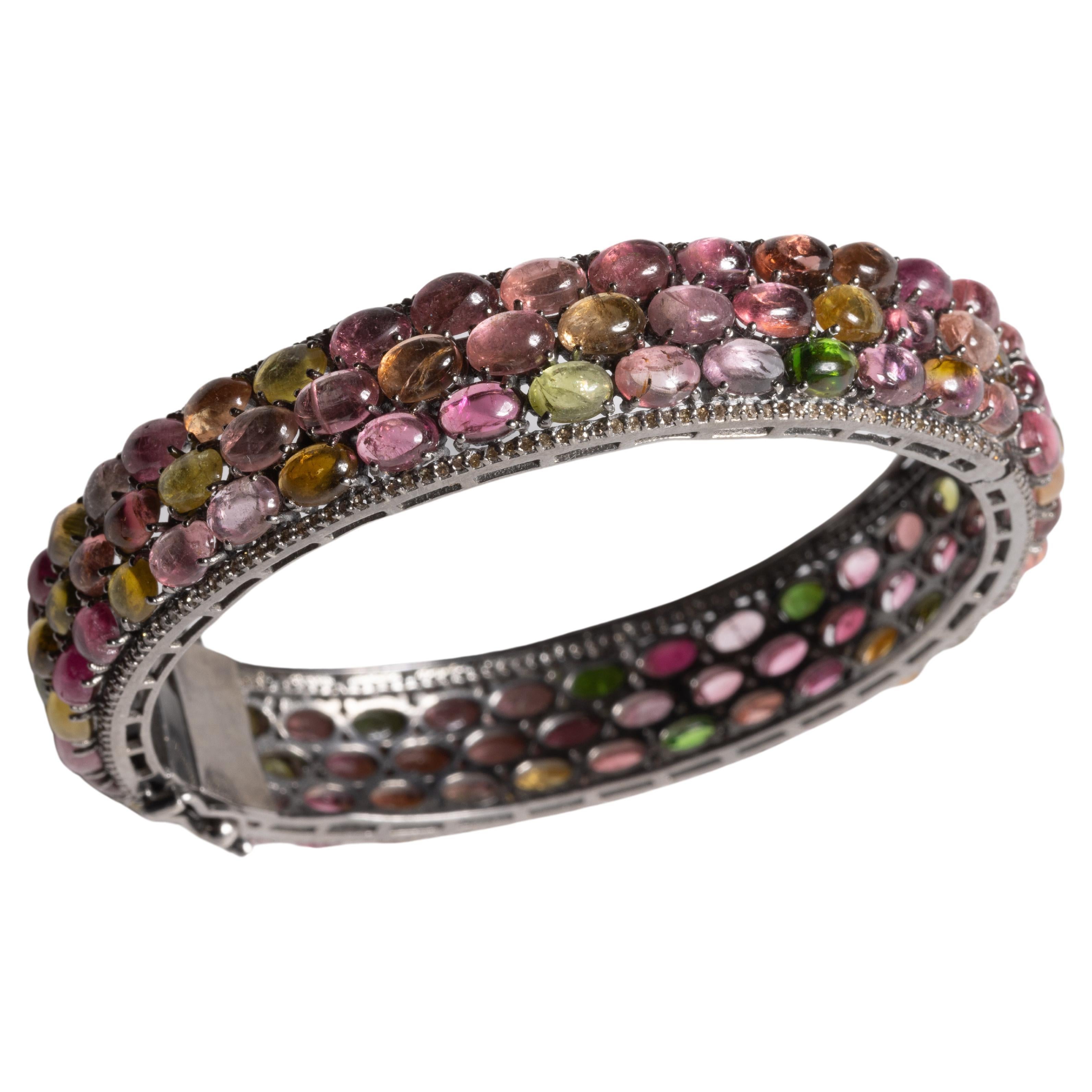 Turmalin- und Diamant-Armreif