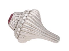 Tourmaline and diamond cocktail ring, circa 1960.