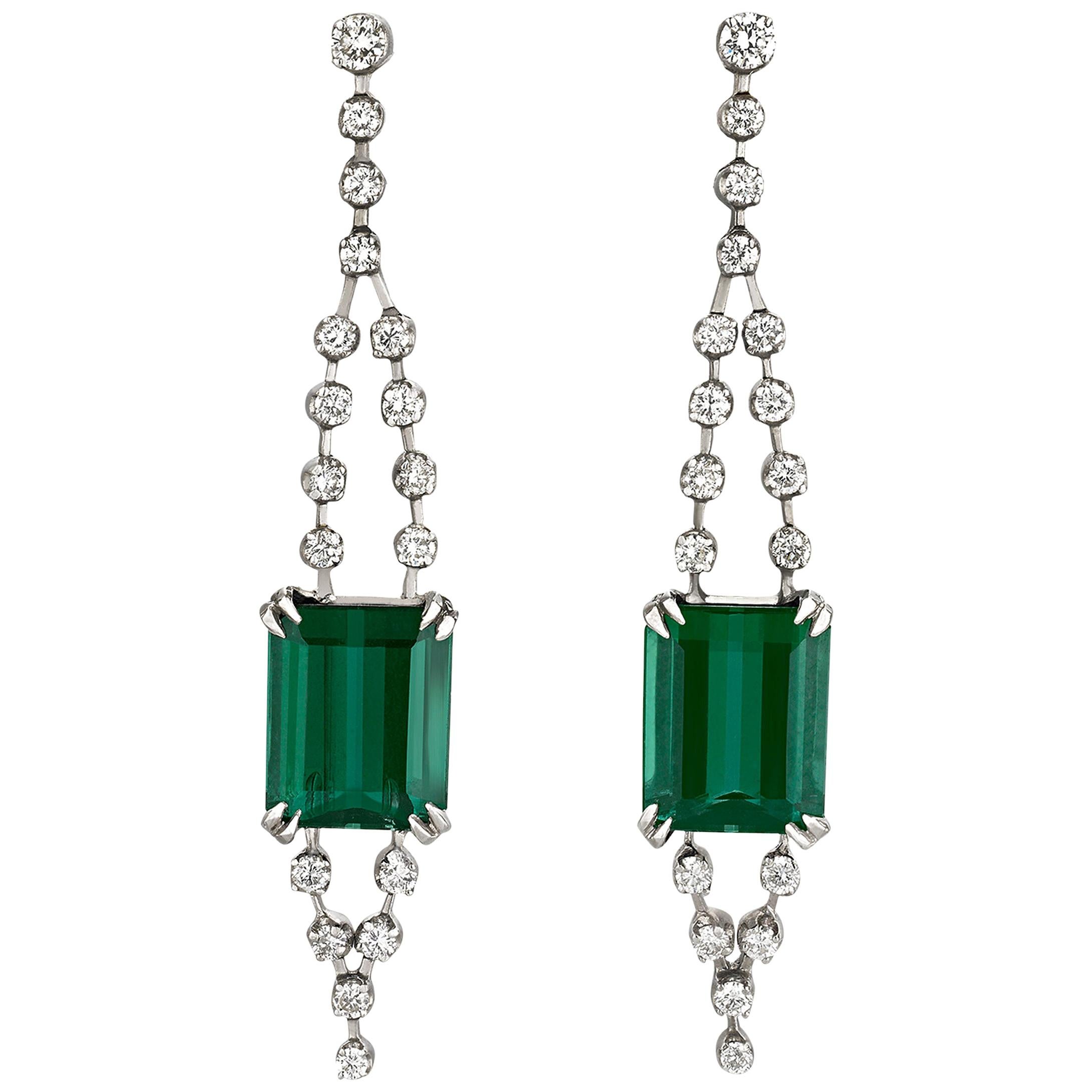 Tourmaline and Diamond Earring by H. Stern