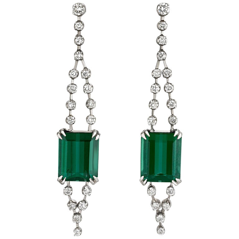 Tourmaline and Diamond Earring by H. Stern For Sale