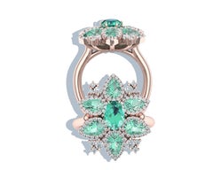 Tourmaline and Diamond Ring