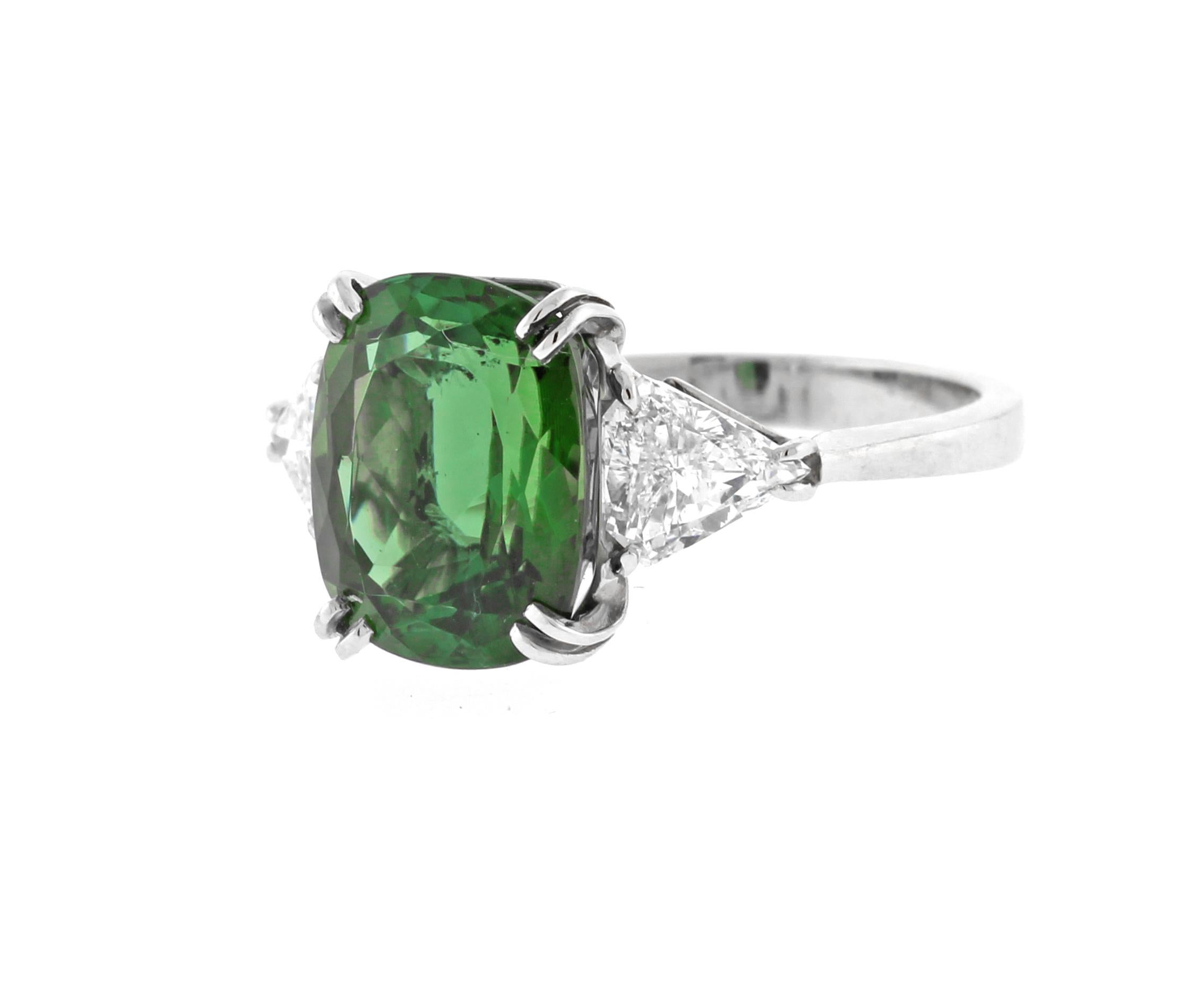 Bague en tourmaline et diamant  Fait à la main par Pampillonia Neuf - En vente à Bethesda, MD