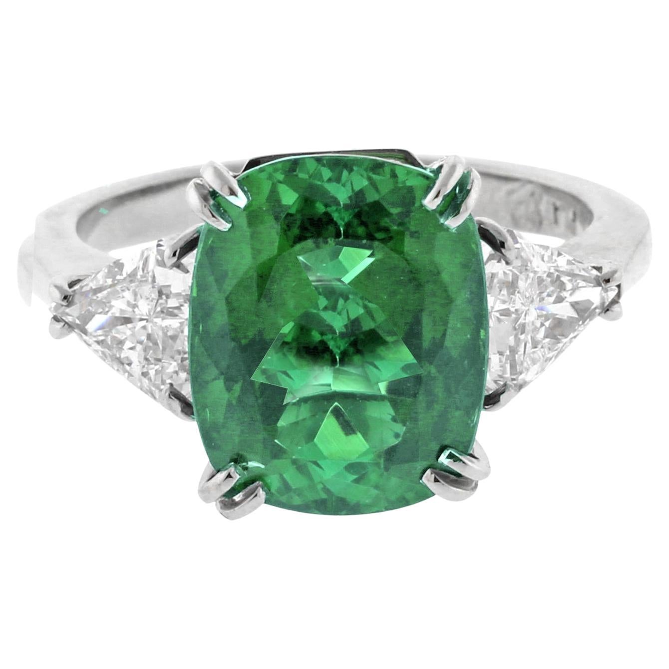 Tourmaline and Diamond Ring  Handmade by Pampillonia