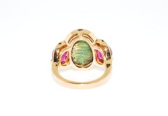 Tourmaline and Diamond Ring in 18 Karat Rose Gold