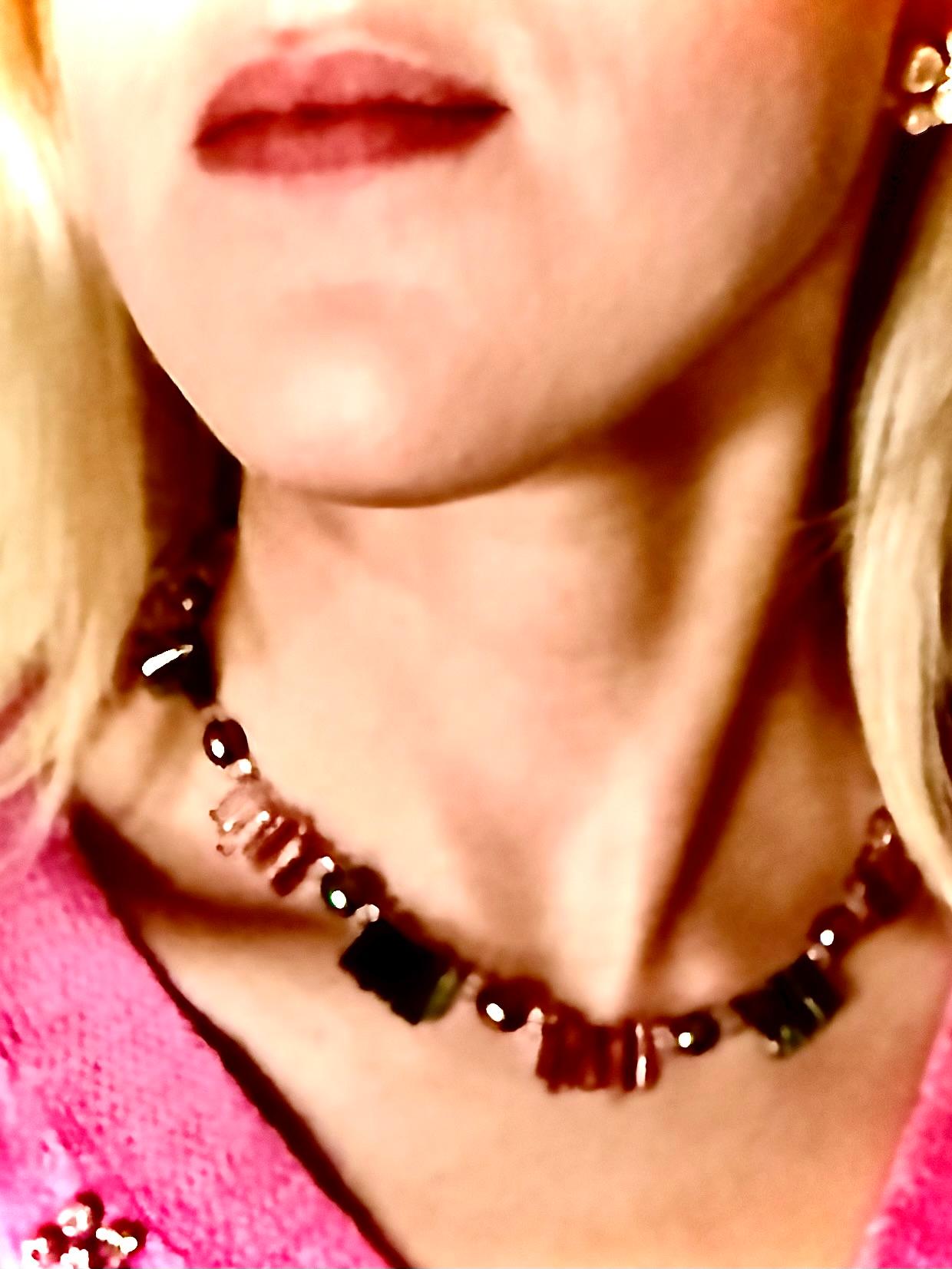 Collier de tourmaline et de perles en vente 5
