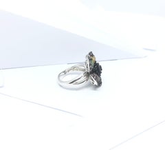 Tourmaline and Pink Sapphire Ring set in Silver Settings