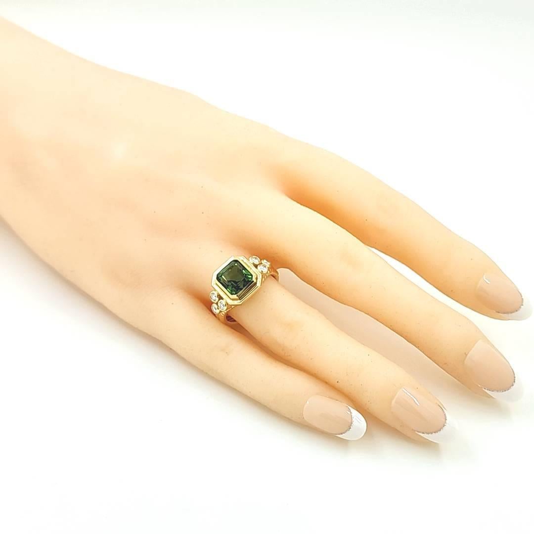 Tourmaline Cocktail Ring in 18K Yellow Gold 1