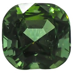 Tourmaline Cushion Cut Natural Blueish Green Hue 3.76 Carats for Ring Certified
