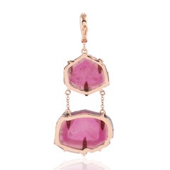 Collana con diamante e tormalina in oro 18 carati