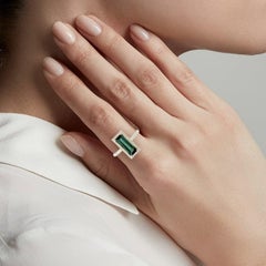 Tourmaline Diamond 18 Karat Gold Ring