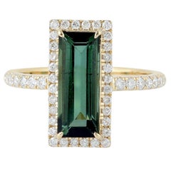Turmalin-Diamant-Ring aus 18 Karat Gold