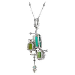 Tourmaline Diamond 18k