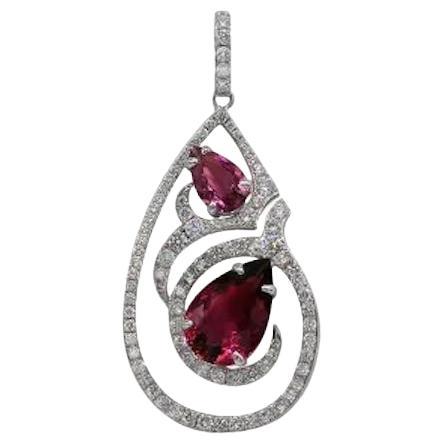 Modern Tourmaline Diamond Elegant Fashion Earrings for Her 14K Gold For Sale