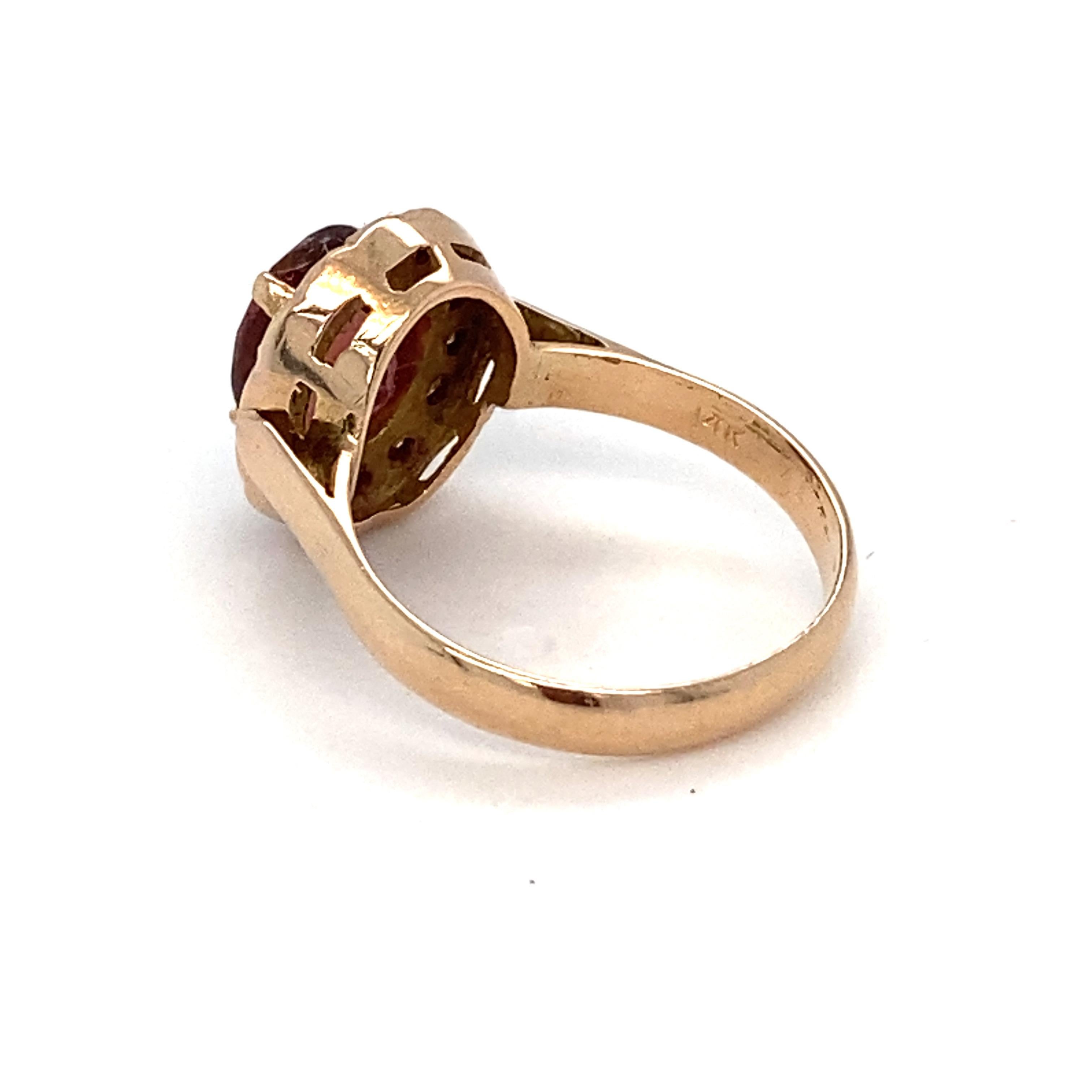 Women's Tourmaline Diamond Gold Halo Ring For Sale
