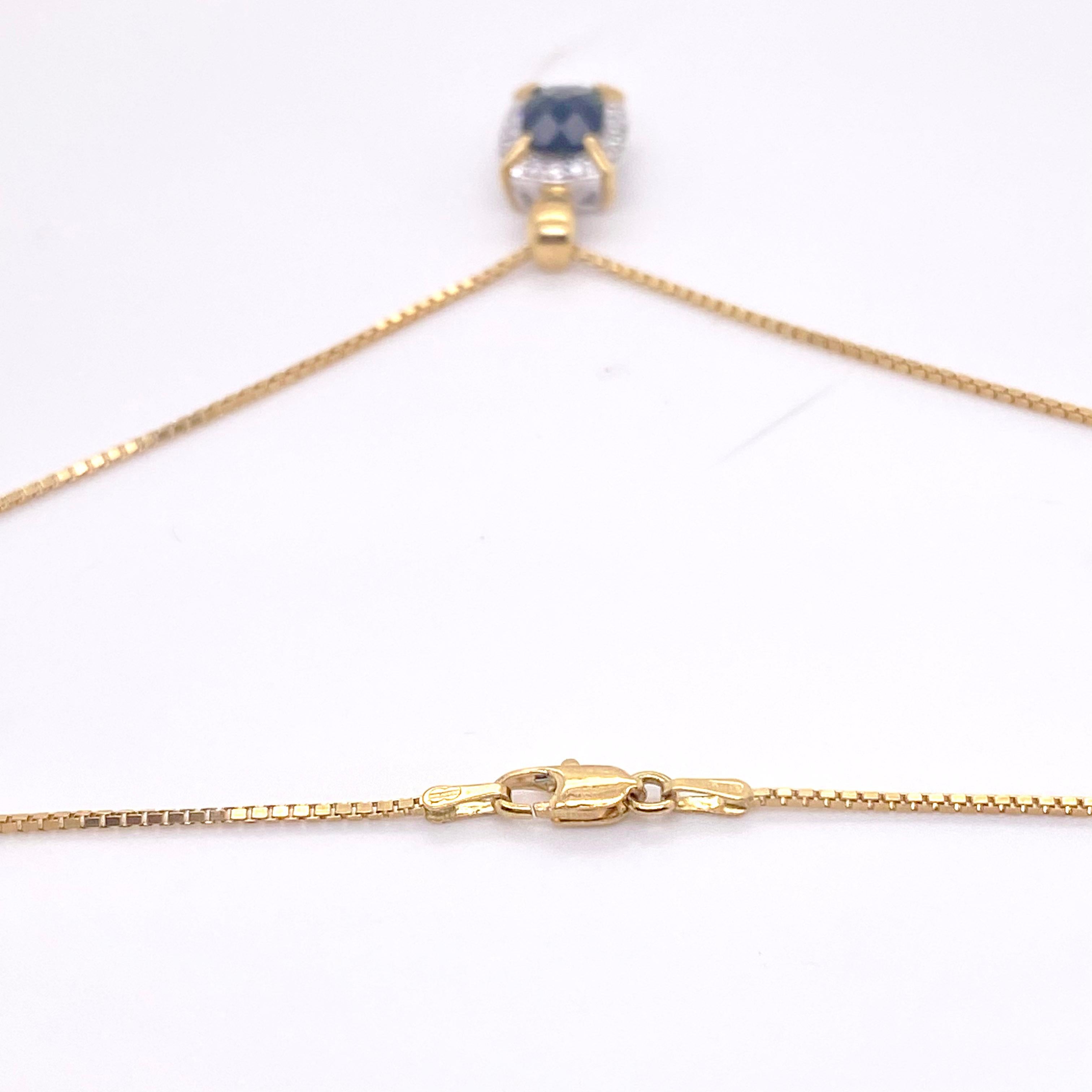 Turmalin-Diamant-Halskette, gemischtes Metall, Turmalin im Kissenschliff und Diamant-Halo Damen im Angebot