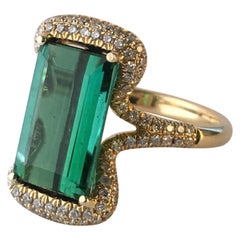 Tourmaline Diamond Ring