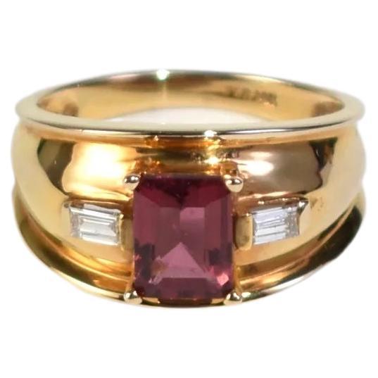 Bague tourmaline diamant