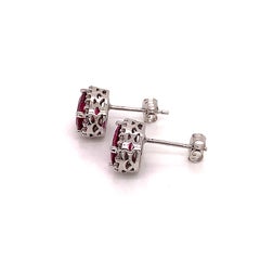 Tourmaline Diamond Stud Earrings 14k Gold 2.27 TCW Certified