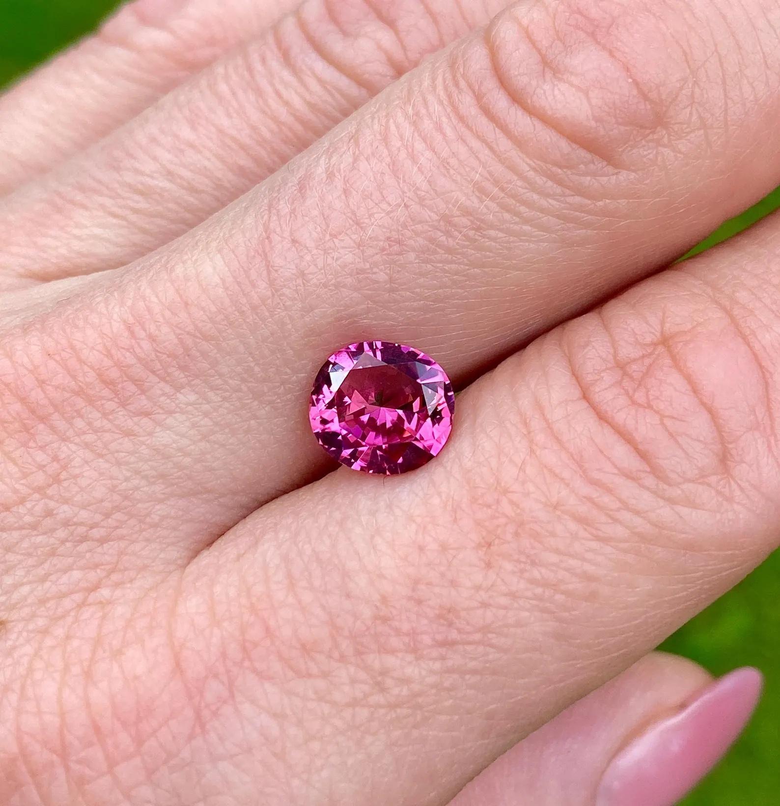 Natural Tourmaline Loose gemstone RARE COLOR!

Certified Assay Office of Latvia
Gemstone Color: Fuchsia Pink
Gemstone Type: Tourmaline
Gemstone size: 9.00x8.18x5.58mm
Cut Grade: Excellent
Clarity/Grade: Eye Clean
Gemstone Shape: Oval cut
Gemstone