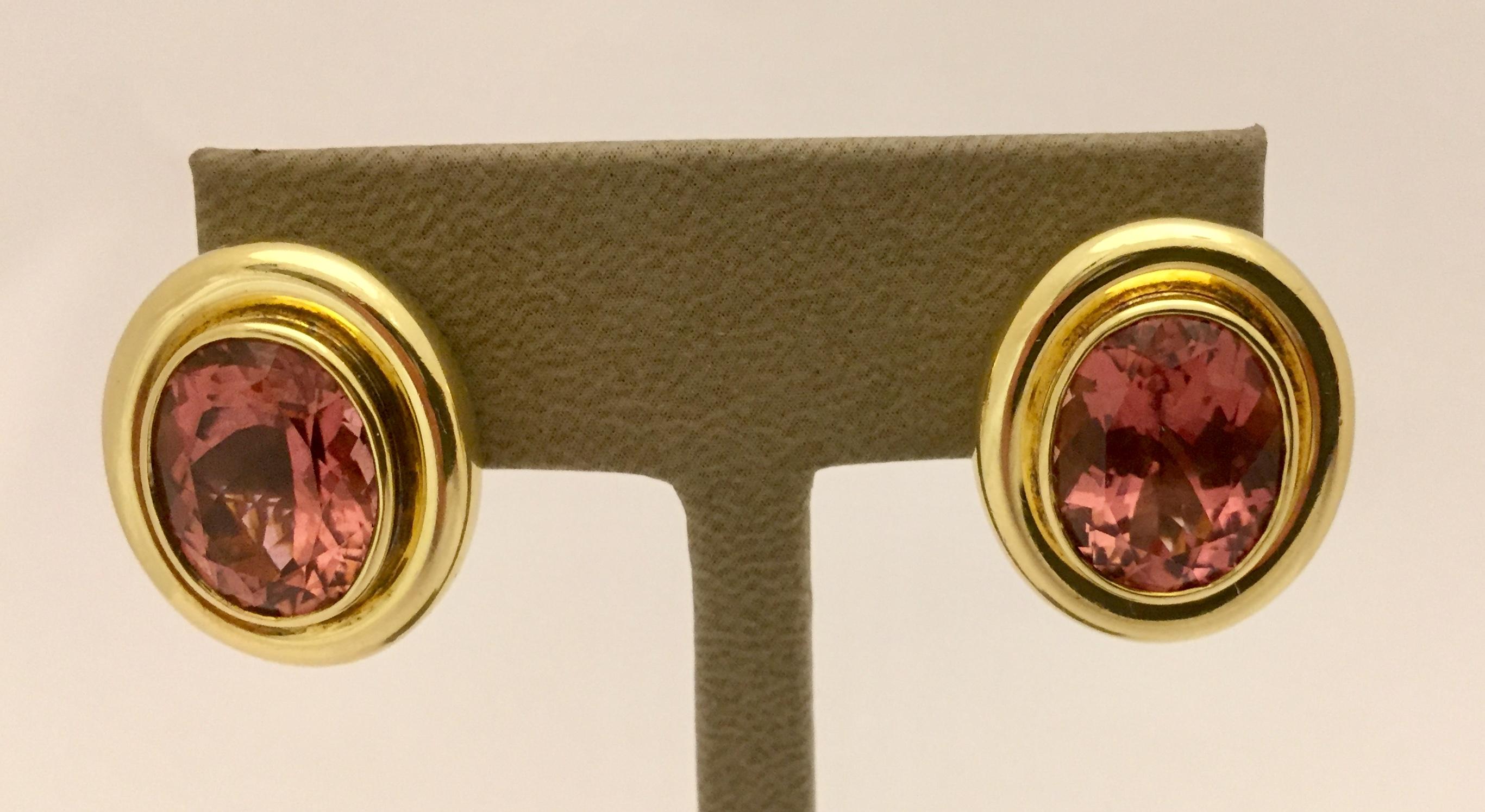 Contemporary Tourmaline Gold Earclips Paloma Picasso for Tiffany & Co.